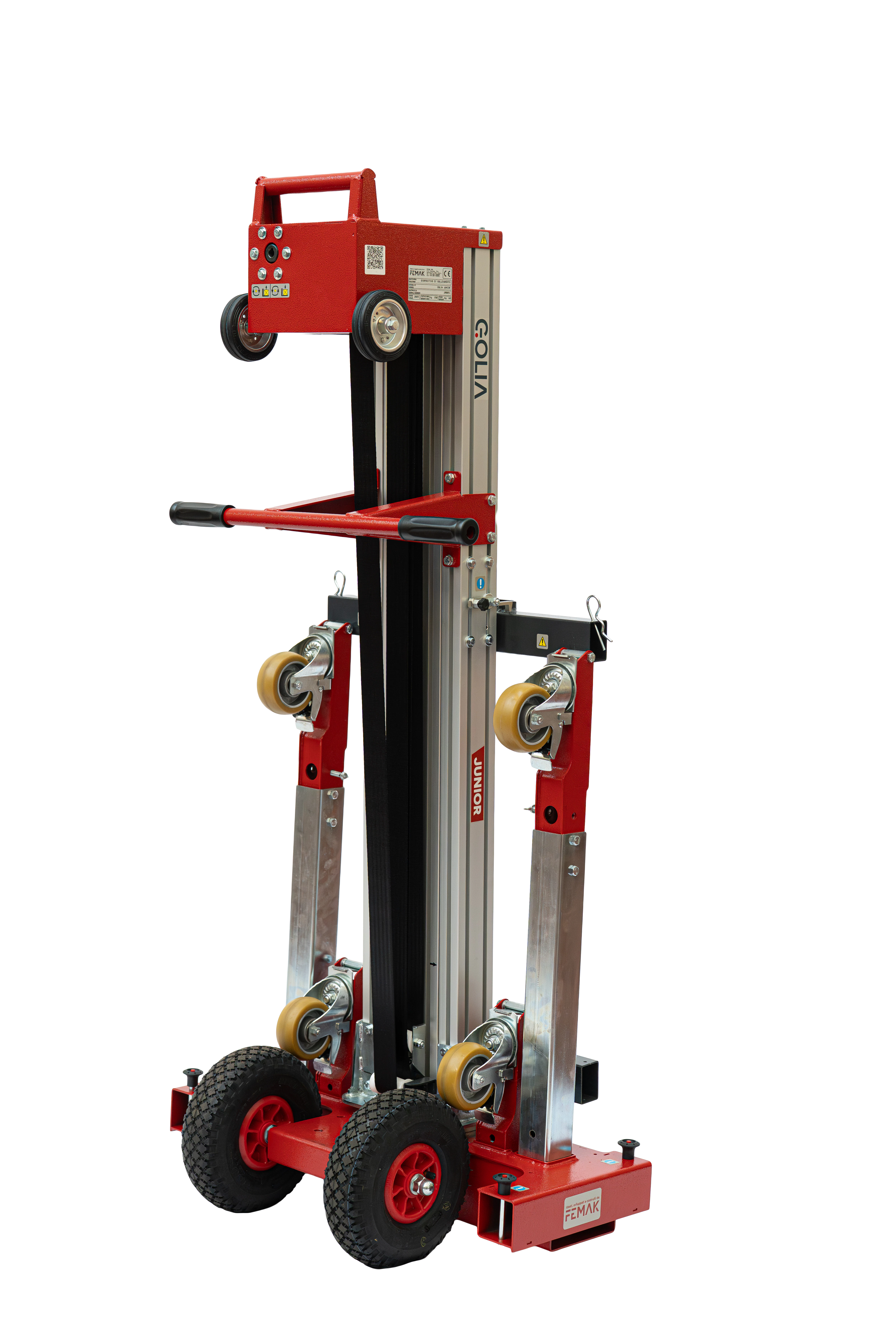 Golia Junior folded for passage through standard doors